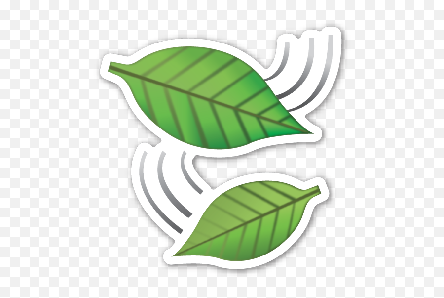 Leaf Fluttering In Wind - Leaf Emoji Png Sticker,Seedling Emoji
