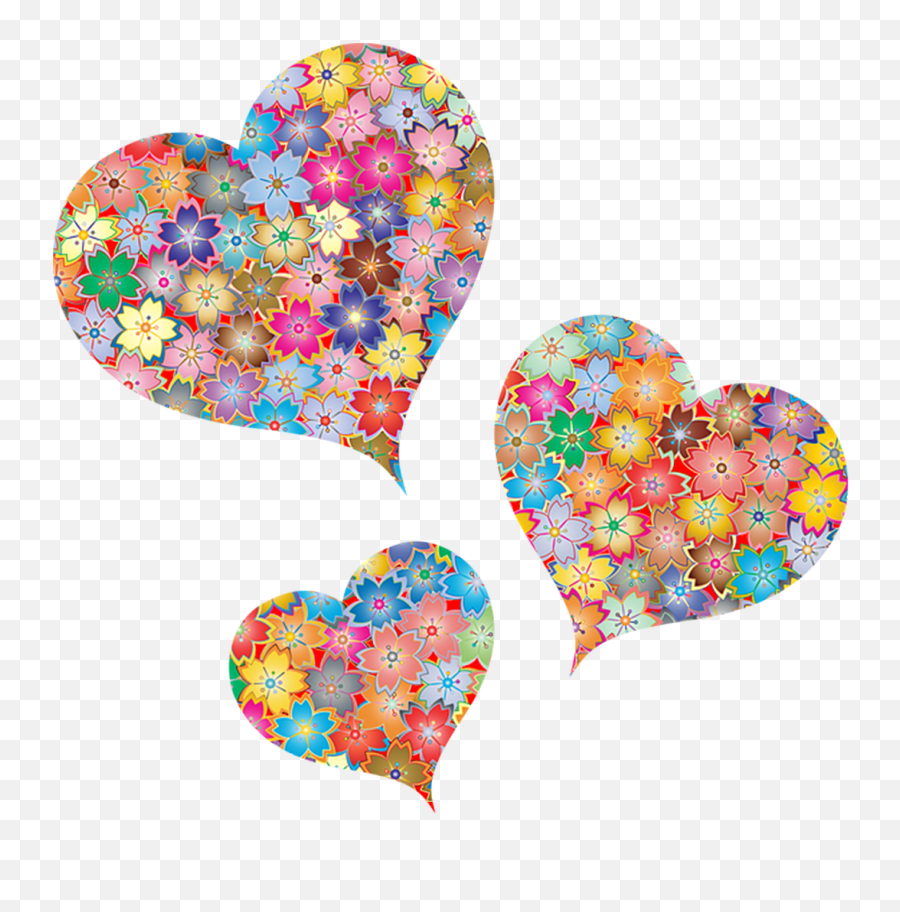 Flowers In Heart Three Flowers Florist Emoji,Emoji With Three Hearts