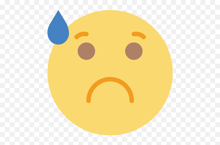 Sad Png Icon - Circle Emoji,Worried Face Emoticon