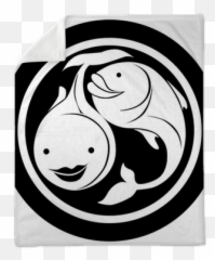 Zodiac Sign Pisces Tattoo Plush Blanket - 2011 Calendar Emoji,Pisces Emoticon