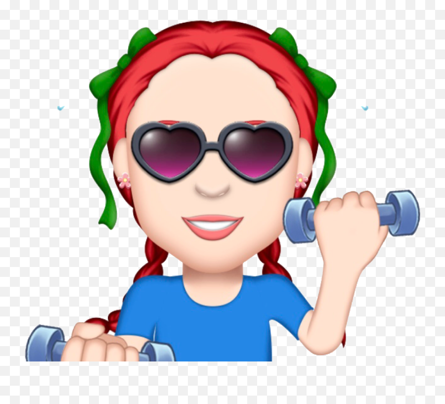 Freetoedit Sticker Stickers Girl Weights Workout Sungla - Illustration Emoji,Workout Emoji