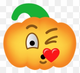 Pumpkin Halloween Emoji Sticker - Cartoon