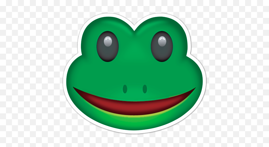 Sticker Frog Face Muraldecalcom - Frog Emoji,Motorbike Emoji