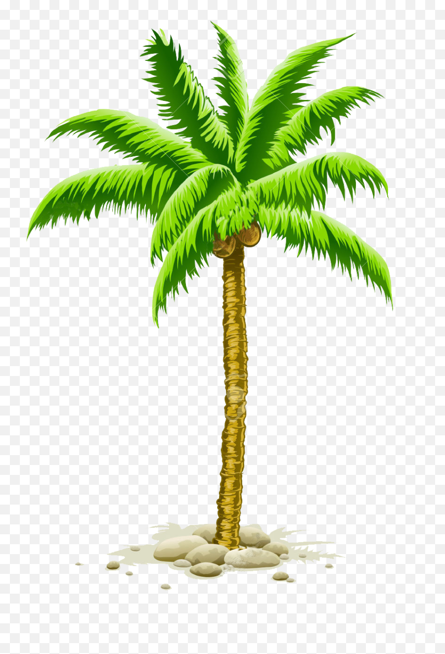 Vector Graphics Clip Art Palm Trees - Beach Coconut Tree Png Emoji,Palm Tree Emoji Transparent