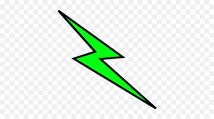 Green Lightning Clipart - Lightning Bolt Icon Green Emoji,Lightning Bolt Arrow Emoji