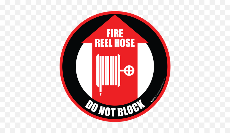 Fire Reel Hose Do Not Block Floor Sign - Circle Emoji,Wot Emoji