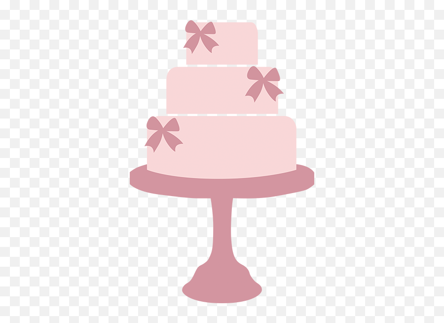 Pink Three Tier Cake Decal - Vintage Pastel Para Logo Emoji,Pink Emoji Cake