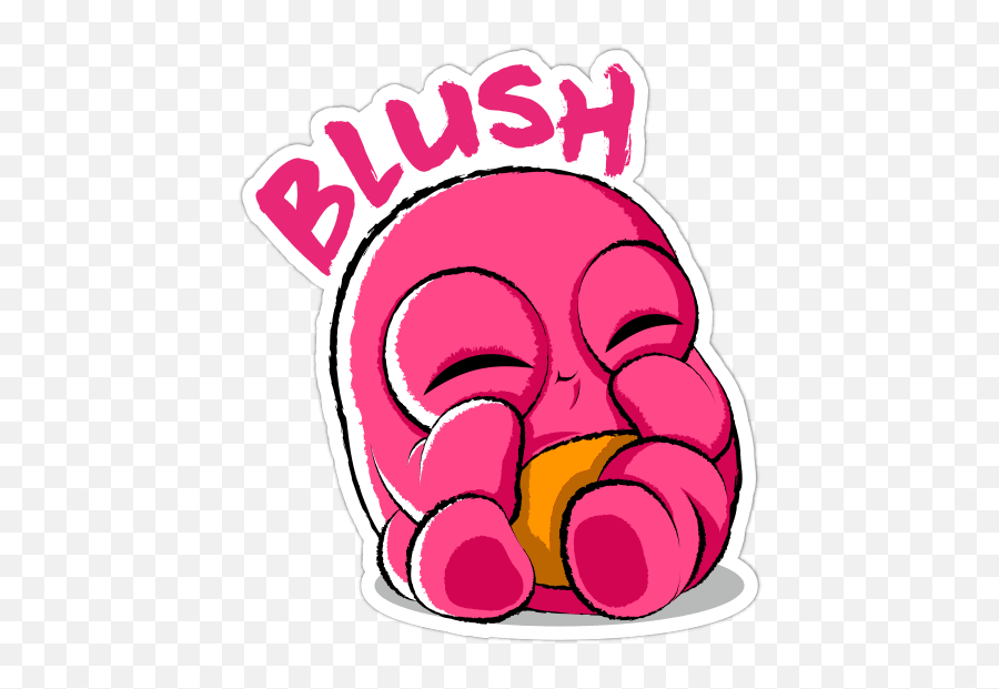 Boo Emojis - Hike Stickers Boo Blush,Blush Emoticon