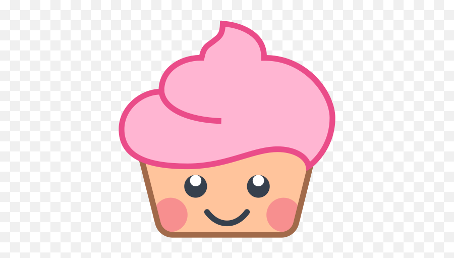 Kawaii Cupcake Icon - Free Download Png And Vector Happy Emoji,Muffin Emoji