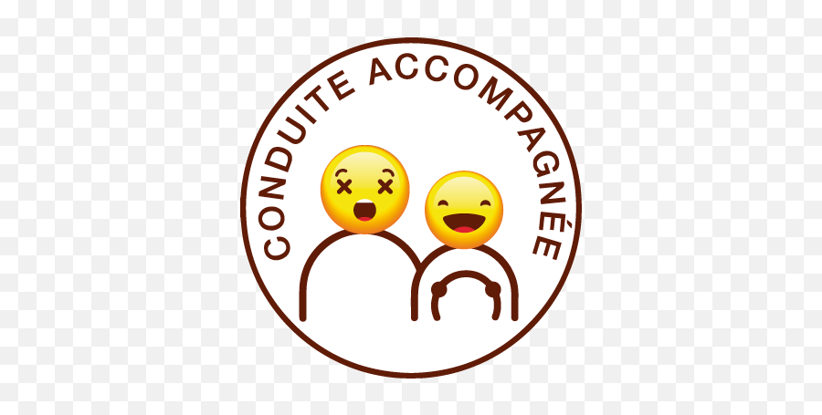 Humorous Accompanied Driving Car - Conduite Accompagnée Emoji,Funny Text Emoji