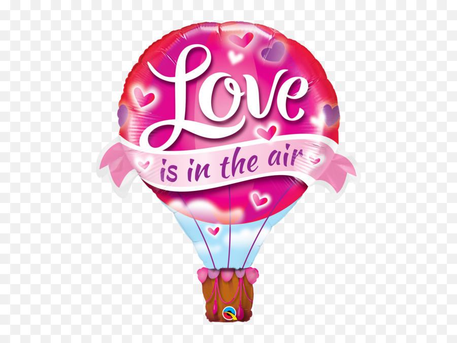 Shape Foil Love Is In The Air Balloon 105cm - Love Is In The Air Emoji,Hot Air Balloon Emoji