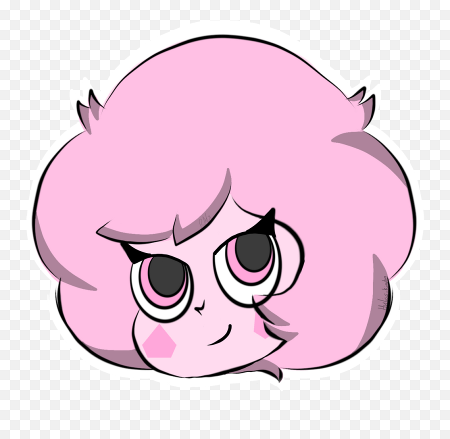 Pink Diamond Smirk Emoji - Cartoon,Smirk Emoji