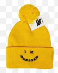Im Blessed Emoji - Beanie,Gold Emoji