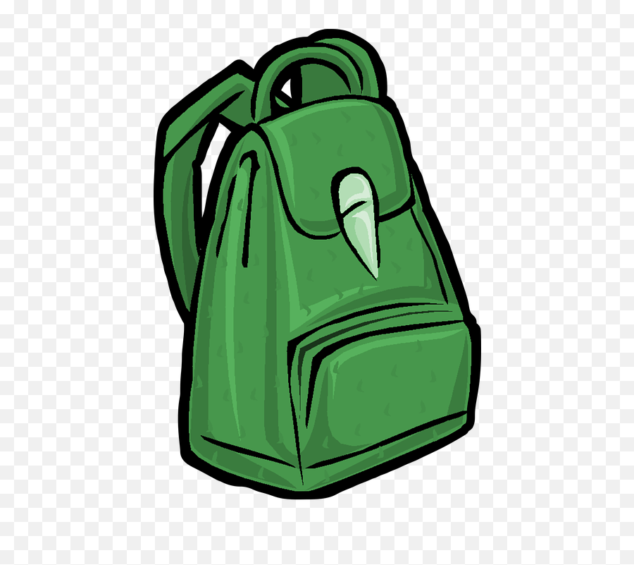 Backpack Bag School - Green Backpack Clipart Emoji,Emoji Backpacks For School