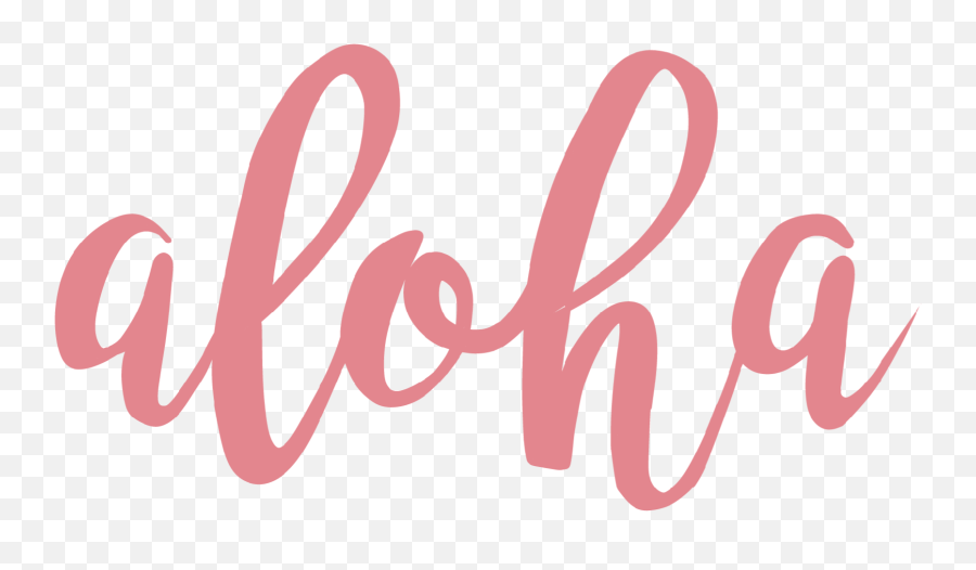 Aloha Text Word Calligraphy - Calligraphy Emoji,Aloha Emoji
