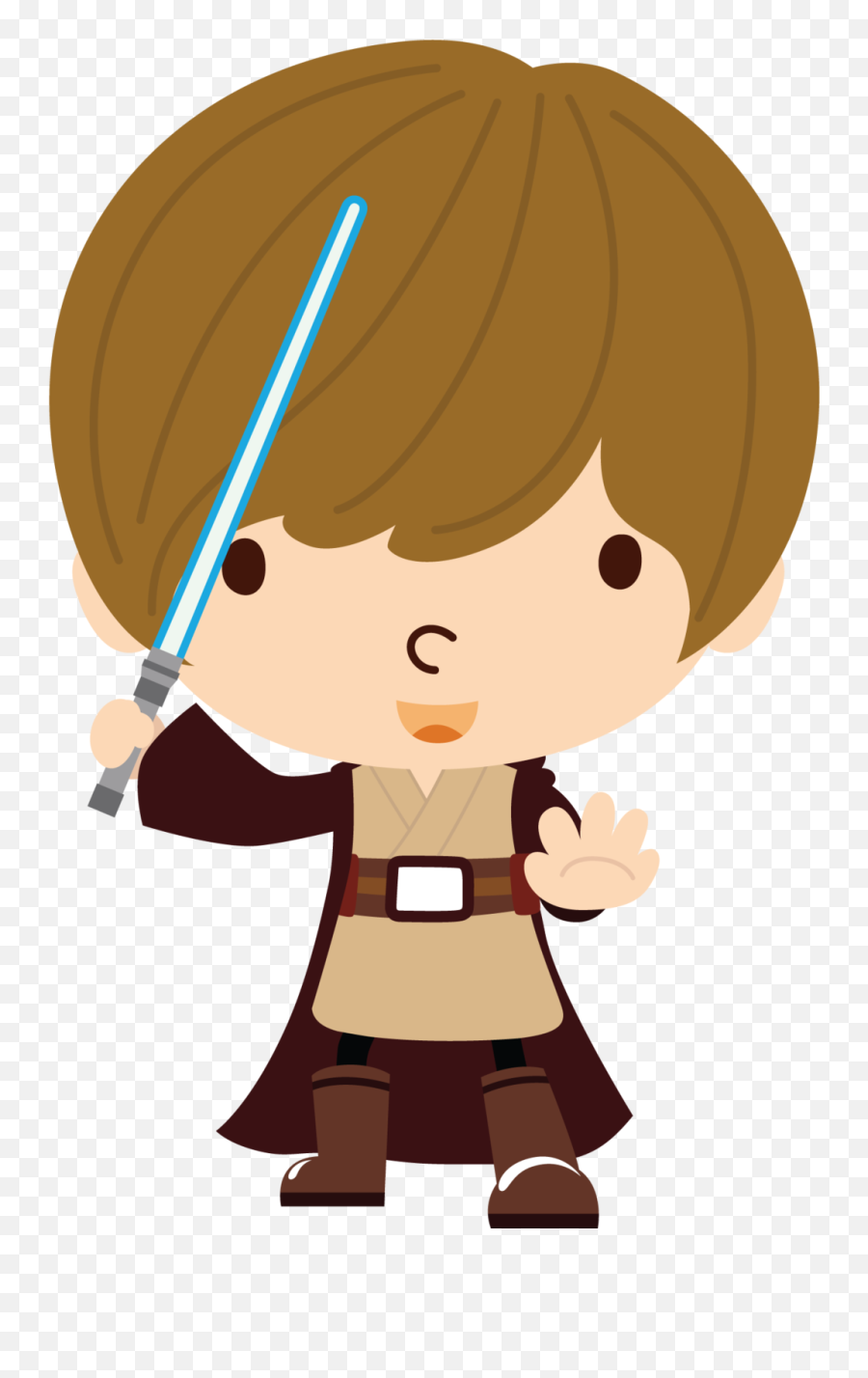 Lightsaber Emoji - Cute Star Wars Clipart,Star Wars Emoticons