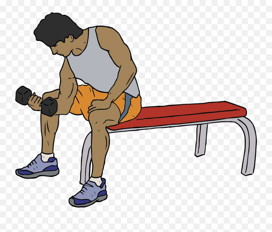 Gym Bench Weight Lifter Gymnasium - Go To The Gym Clipart Emoji,Weight Lifting Emojis
