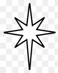 Chrismons And Patterns To Download - Star Of Bethlehem Outline Emoji