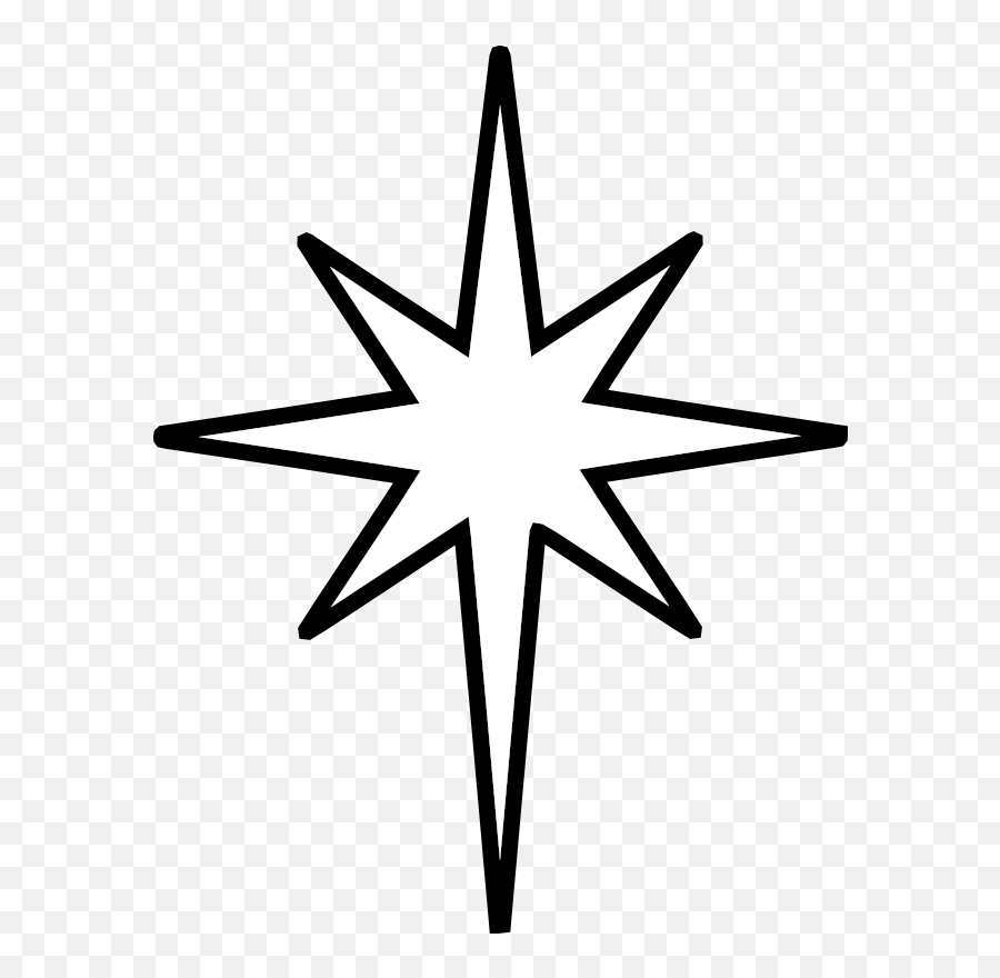 Chrismons And Chrismon Patterns To Download - Star Of Bethlehem Outline Emoji,Star Of David Emoji