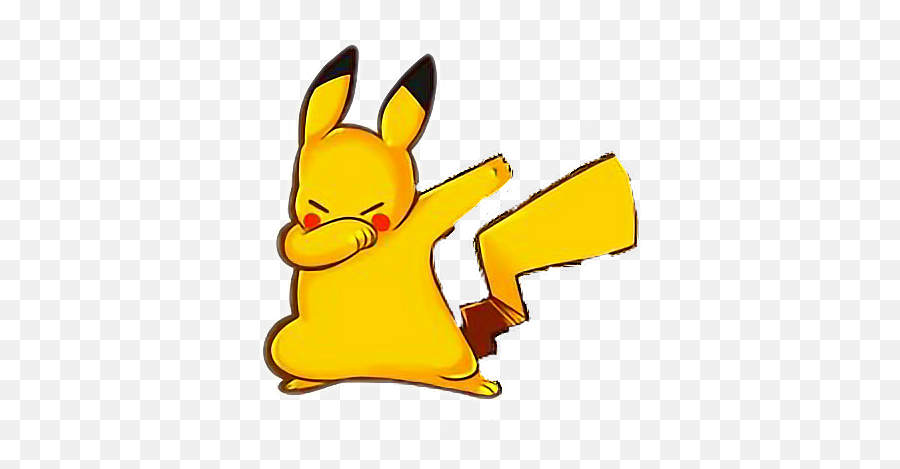 Pokemon Dabbing Pikatchu - Pikachu Dabbing Png Emoji,Dabbing Emoji Text