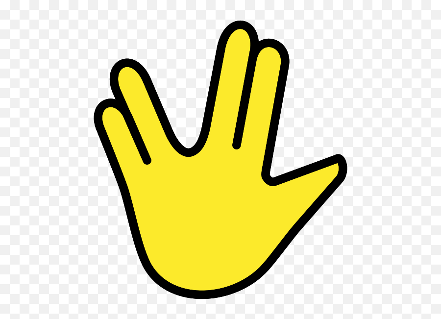 Raised Hand With Part Between Middle And Ring Fingers - Hand Meaning Emoji,Emoji Meaning Chart