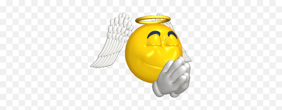 Happy Smiley Angels - Emoticon Angel Gif Emoji,Prayers Emoji