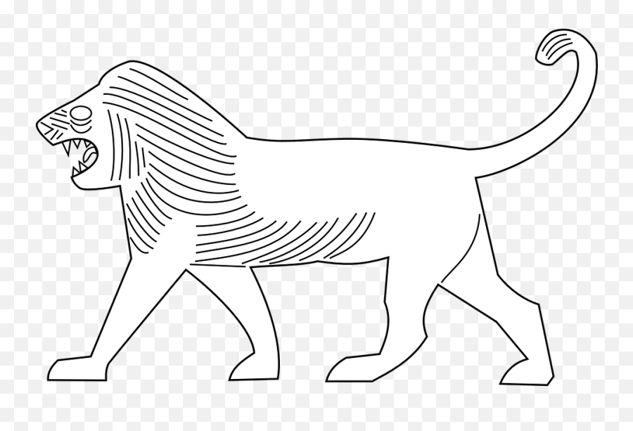 Lion Walking Animal - Lion Of Babylon Clipart Emoji,Ms Paint Emoji