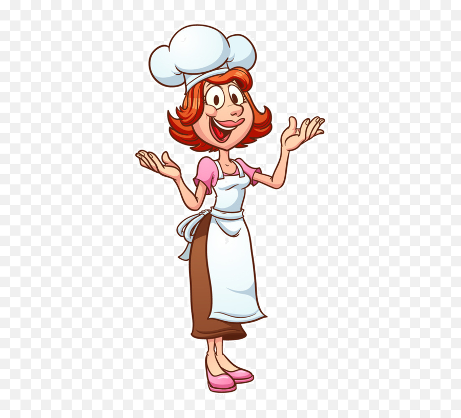 Illustration Individu Personne Gens - Woman In Apron Cartoon Emoji,Waiter Emoji