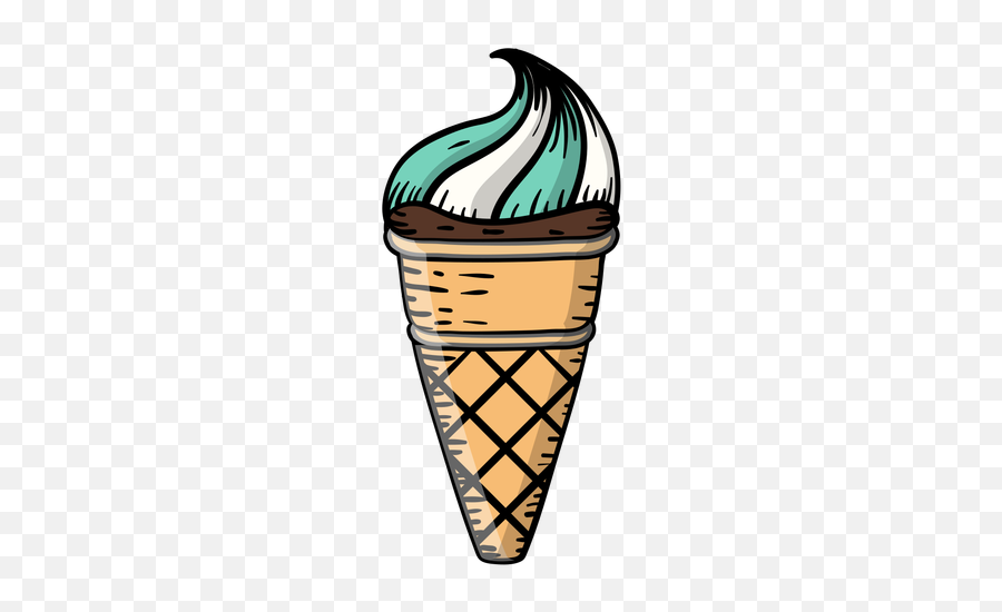 Picture - Cartoon Waffle Cone Emoji,Ice Cream Emoji Png