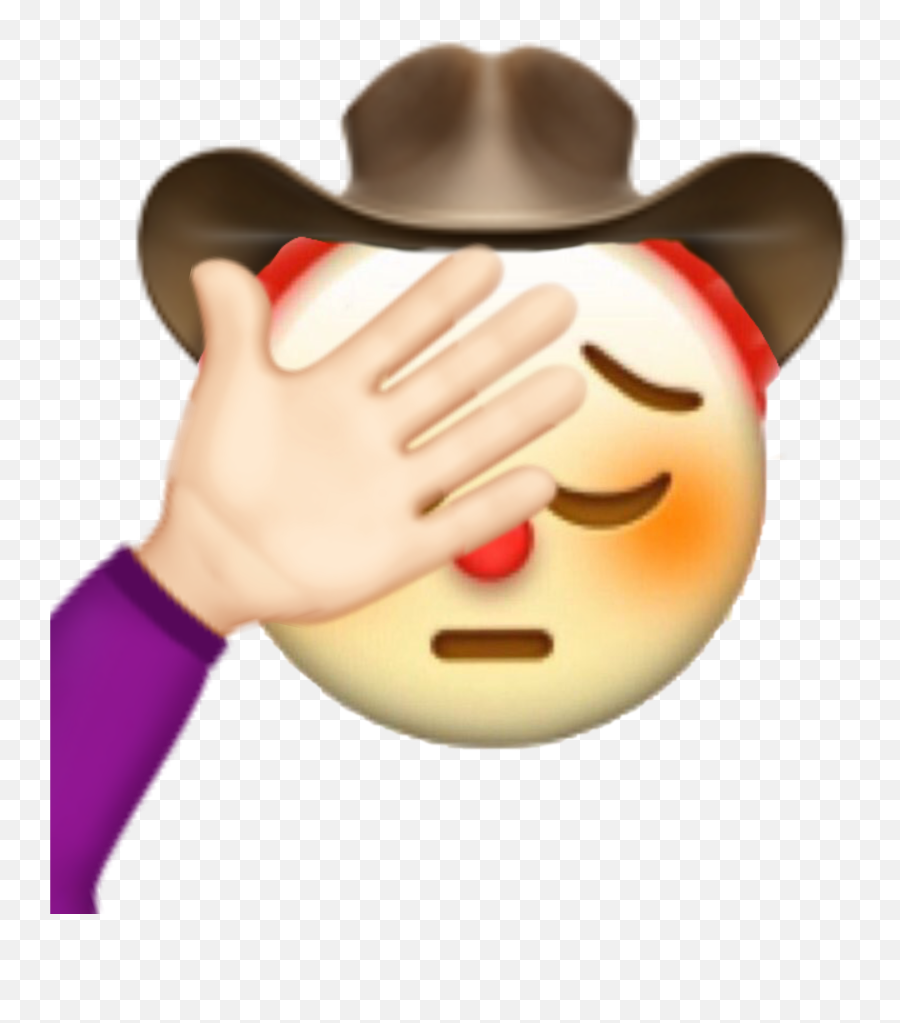 Clownemoji Cowboy Cowboyemoji Shame Arm - Yee And I Cannot Stress This Enough Haw,Shame Emoji