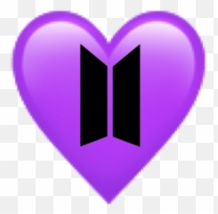 Bts Btsheart Emoji Emojiiphone Heart - Purple Emojis