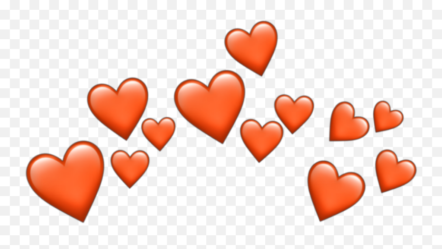 Orange Heart Hearts Emoji Emojis Heartemoji Hearthemoji - Pink Heart Emoji Transparent,Orange Heart Emoji