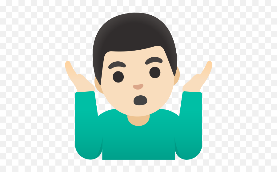 Light Skin Tone Emoji - Hands In The Air Emoji,Doubt Emoji