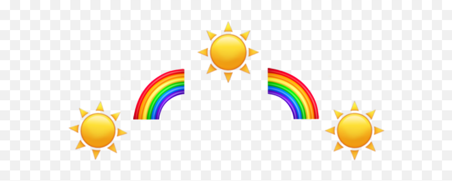 Emoji Crown Iphone Tumblr Beautiful Sun Rainbow - Graphic Design,Sun Emoji