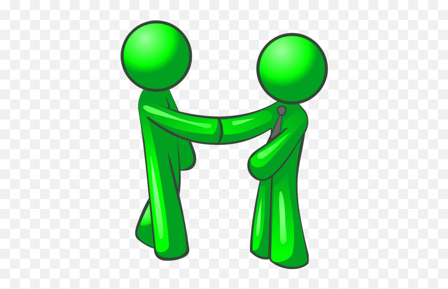 Vector Graphics Of Two Green Figures - Face To Face Appointment Emoji,Green Checkmark Emoji