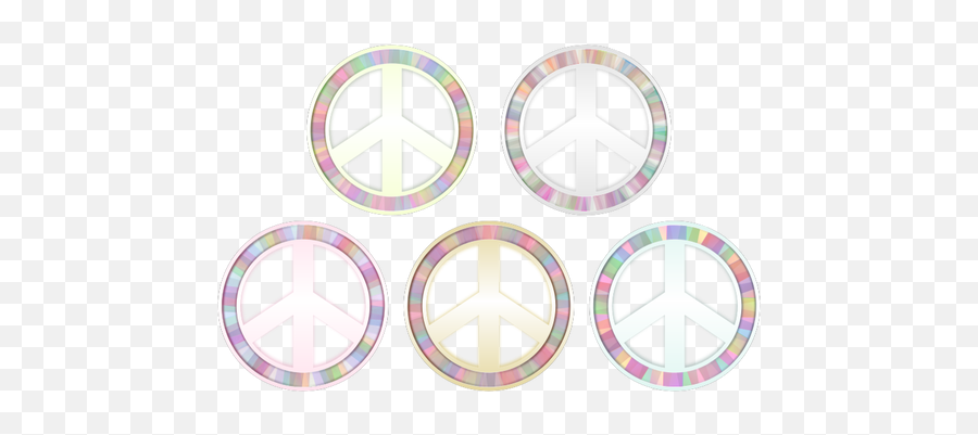 Vector Illustration Of Set Of Peace Symbols In Pastel Colors - Circle Emoji,Emoji Symbols