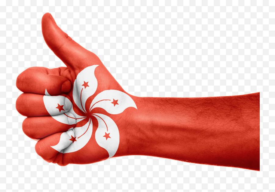 Hong Kong Flag Hand National Fingers - Hongkong And India Flag Emoji,Hong Kong Flag Emoji