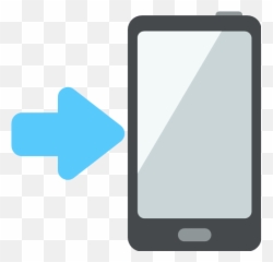Mobile Phone With Rightwards Arrow At - Iphone Emoji Png