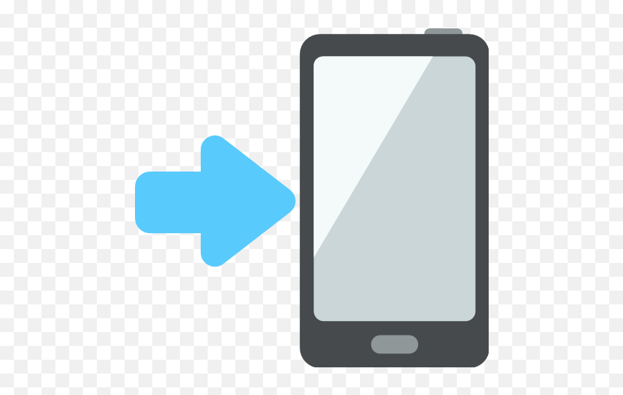 Mobile Phone With Rightwards Arrow At - Iphone Emoji Phone Png,Mobile Phone Emoji
