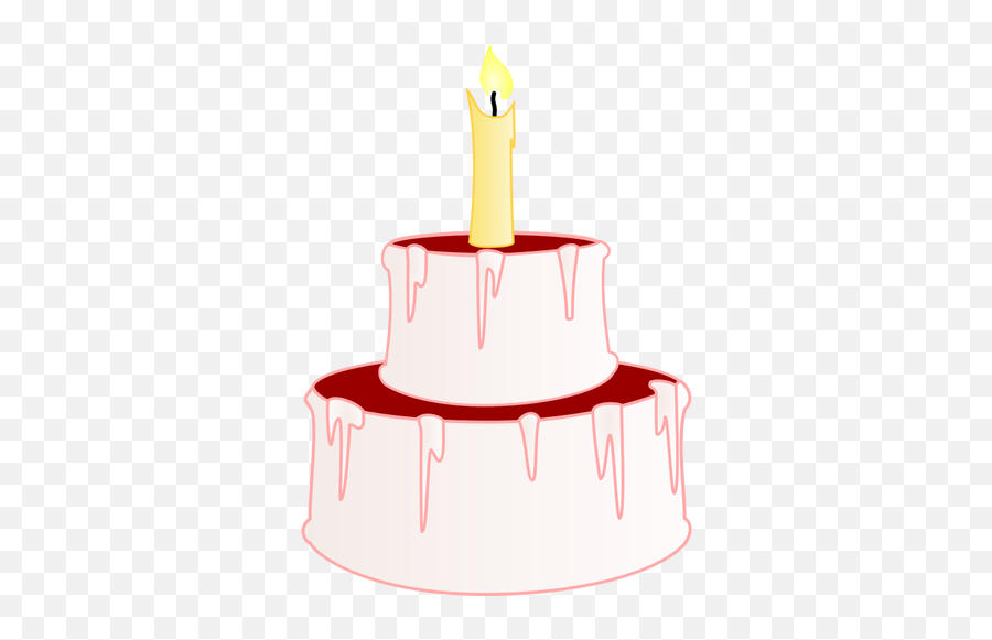 Ilustração Em Vetor De Pequeno Bolo Com Cereja No Topo - Birthday Cake Clip Art Emoji,Birthday Emoticons