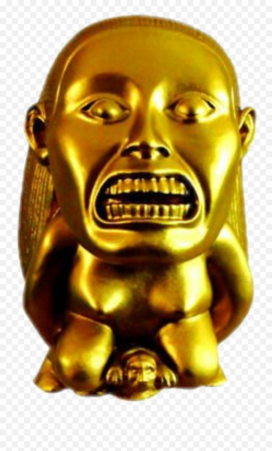 Goldenidol Indianajones Gold Statue - Indiana Jones Idol Png Emoji,Indiana Jones Emoji
