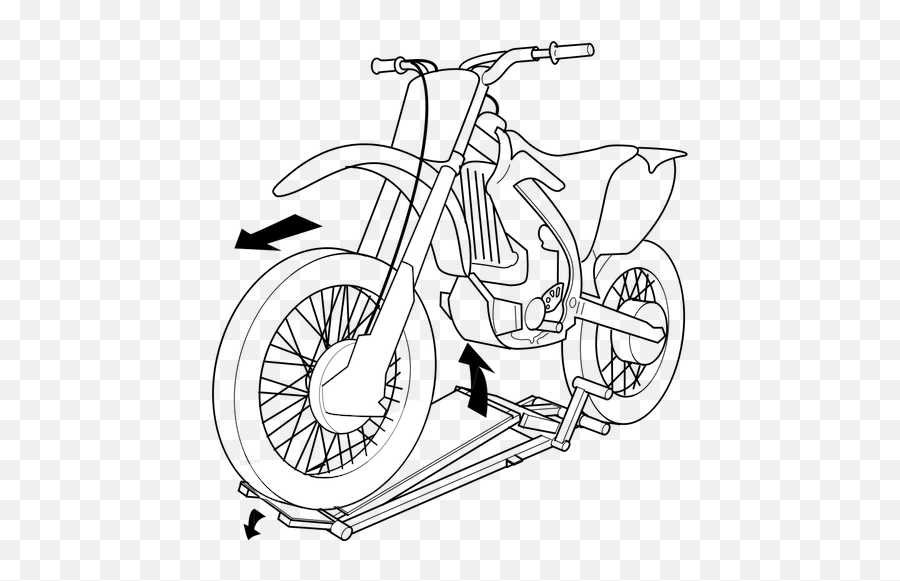 Dirtbike Stand Vector Image - Motorbike Outline Emoji,Wedding Cake Emoji