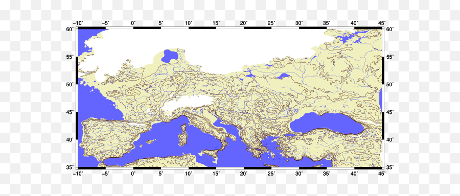 Last Glacial Maximum Topo Contours - Last Glacial Maximum Europe Emoji,Emoji Level 65