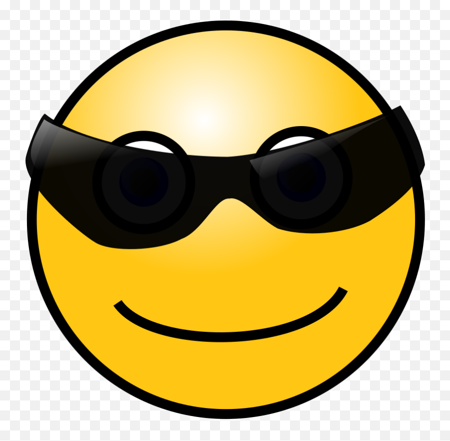 Cool Face - Cool Smiley Clipart Emoji,Emoticon Faces