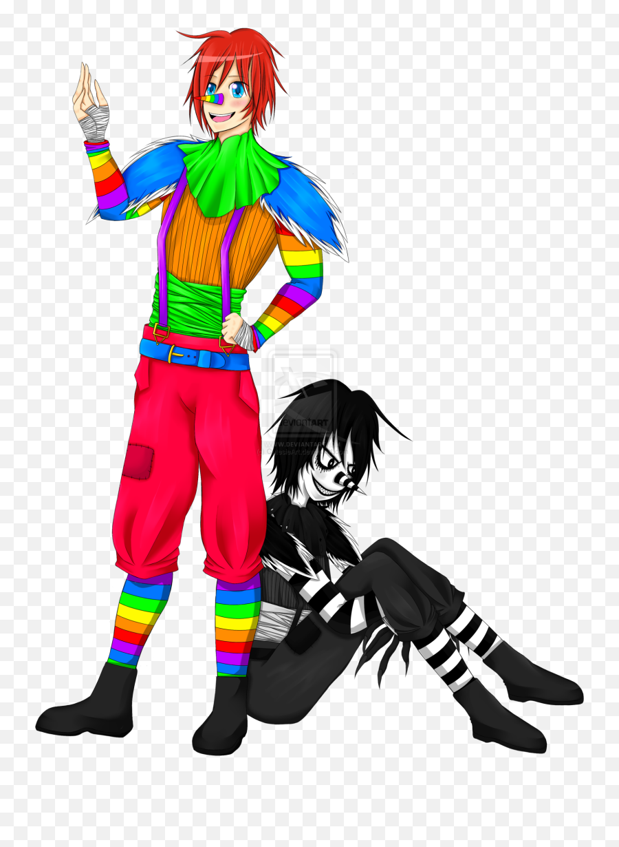 Rainbow Lj And Laughing Jack Just A - Laughing Jack Creepypasta Emoji,Creeped Out Emoji