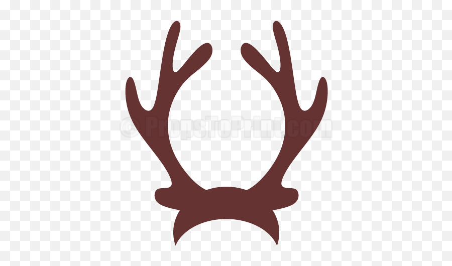 Christmas Photo Booth - Reindeer Antlers Clip Art Emoji,Antler Emoji