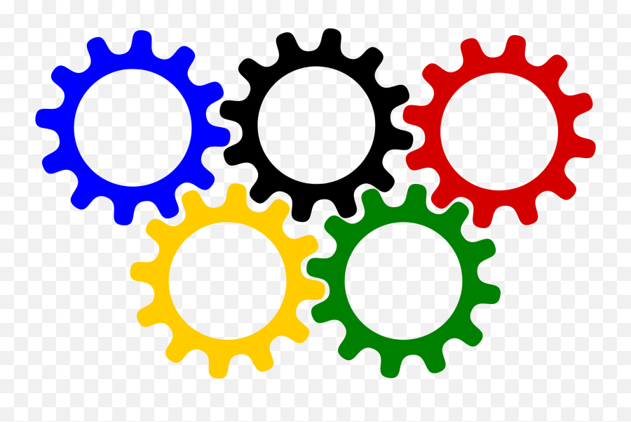 Open - Colorful Gears Png Emoji,Olympic Rings Emoji