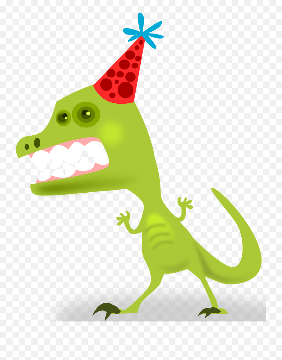Tyrannosaurus Wearing A Party Hat Clipart Free Download - Fictional Character Emoji,Party Hat Emoji