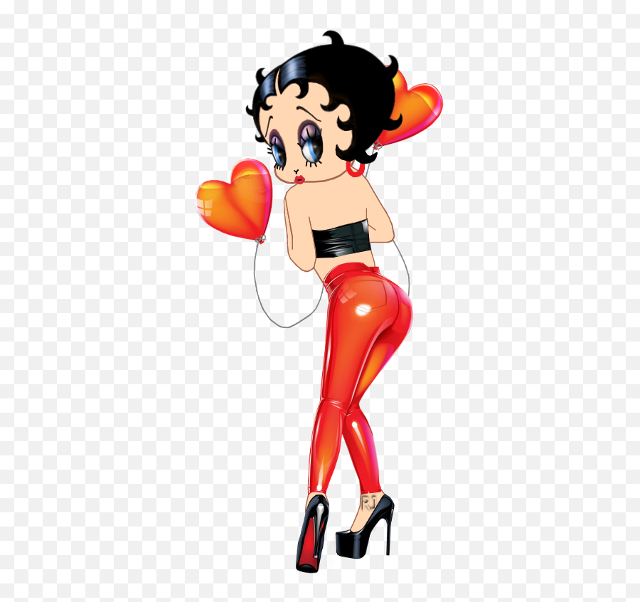 Valentine Betty Boop Betty Boop Cartoon Black Betty Boop - Marilyn Yusuf Emoji,Playboy Bunnies Emoji