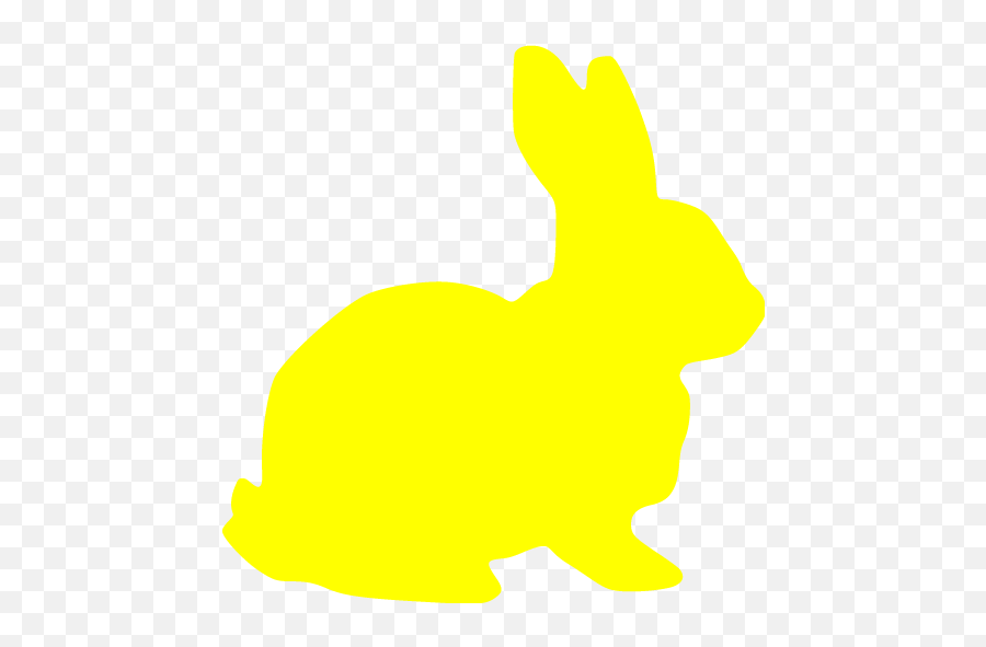 Yellow Rabbit Icon - Free Yellow Animal Icons Bunny And Bear Silhouette Emoji,Rabbit Emoticon